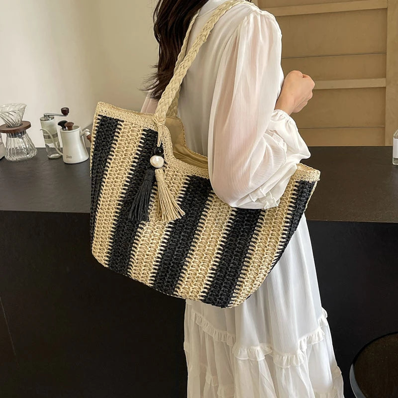 Bolsa Trançada em Vime - Coralia