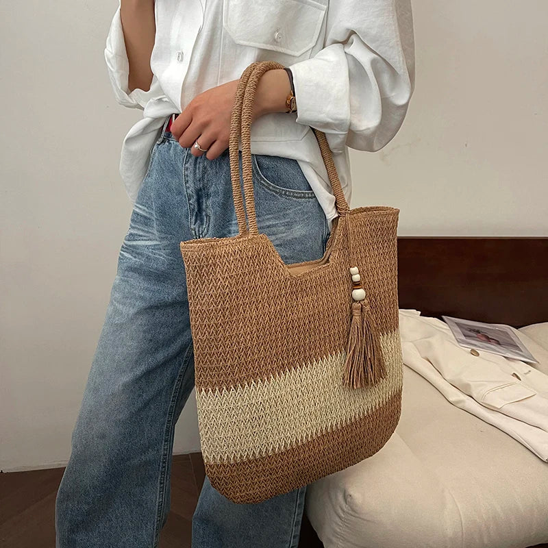 Bolsa Trançada em Vime - Oceana
