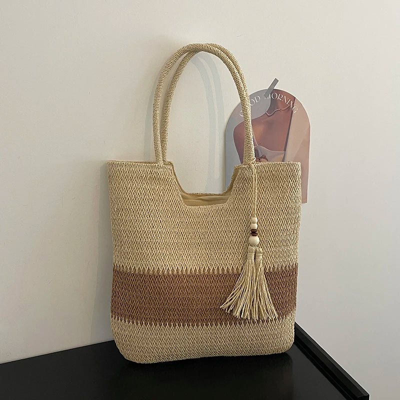 Bolsa Trançada em Vime - Oceana