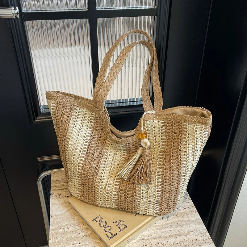 Bolsa Trançada em Vime - Coralia
