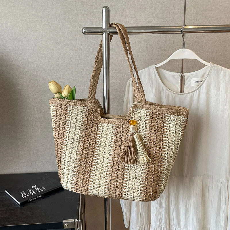 Bolsa Trançada em Vime - Coralia