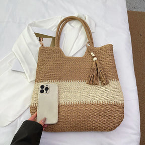 Bolsa Trançada em Vime - Oceana