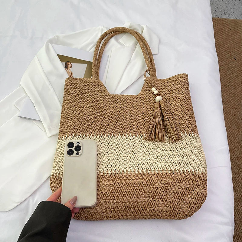 Bolsa Trançada em Vime - Oceana