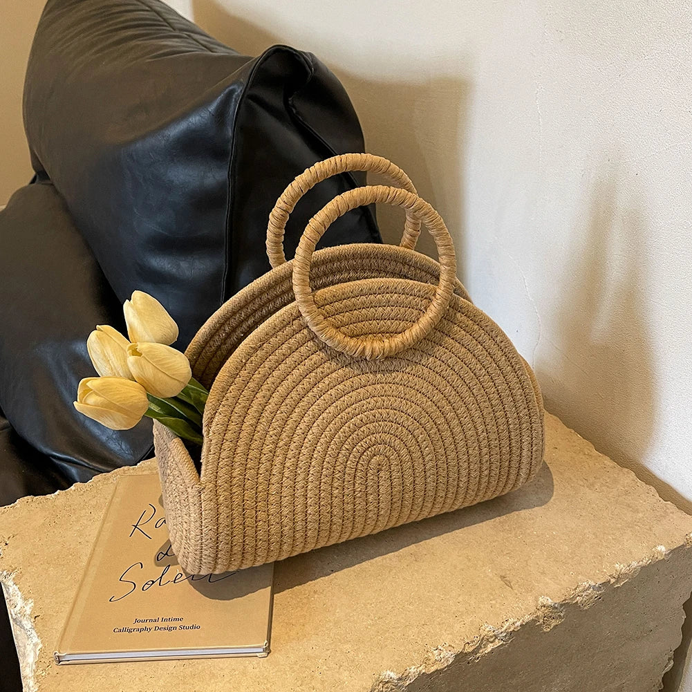 Bolsa Trançada em Vime - Mirasol